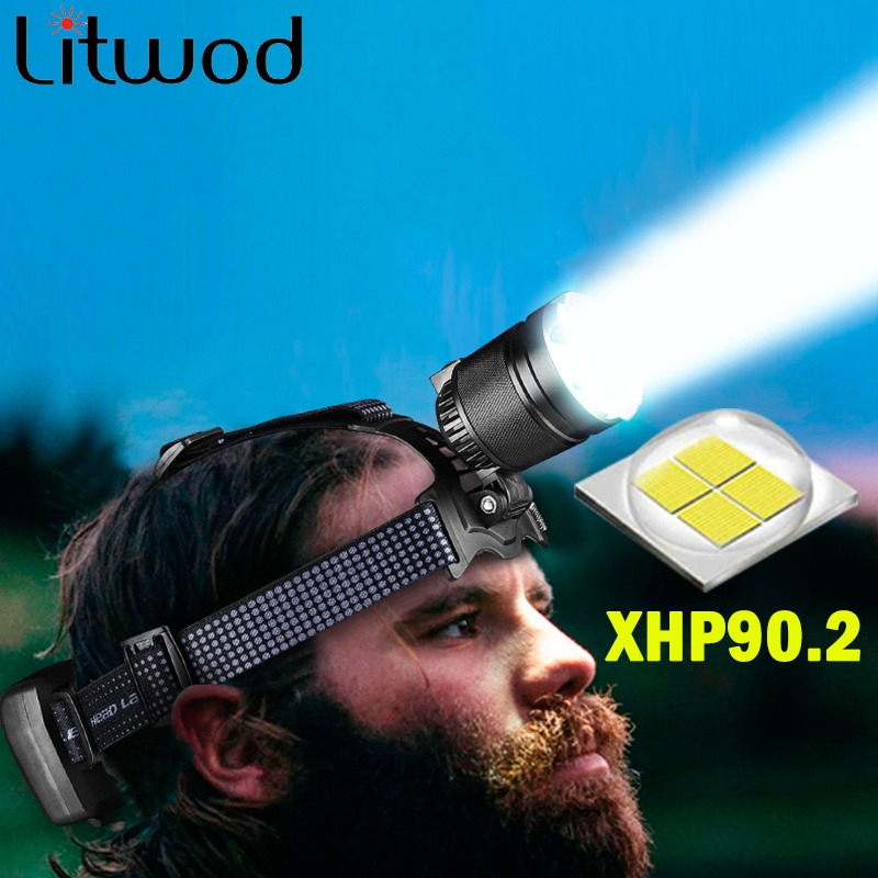 

Most Powerful XHP90.2 Led Headlamp Built Cooling Fun Headlight Lamp Head Comping Torch Zoom 18650 Rchargeable Battery
