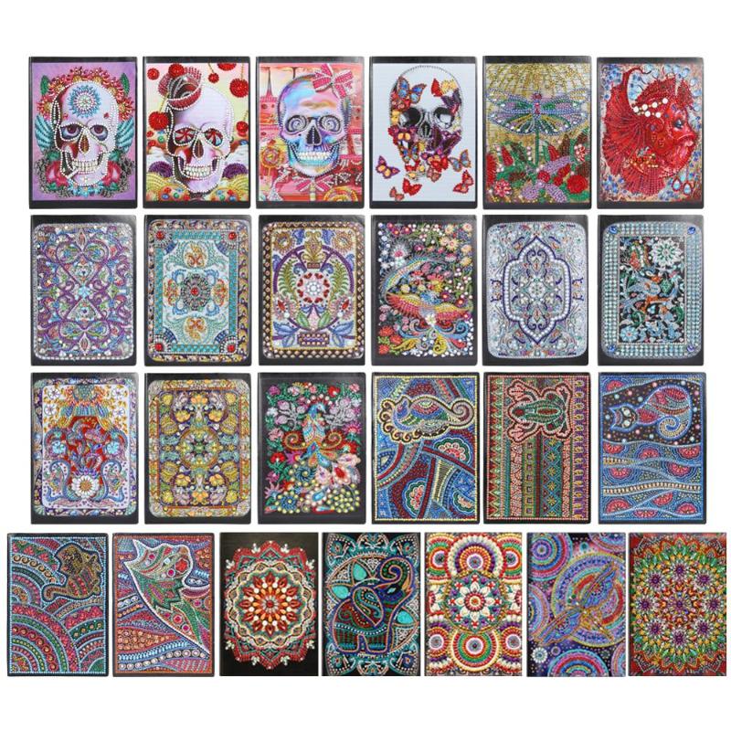 

5D DIY Special Shaped Diamond Painting Notebook Diary Book 50 Pages Household Embroidery Diamond Cross Stitch Christmas Gifts