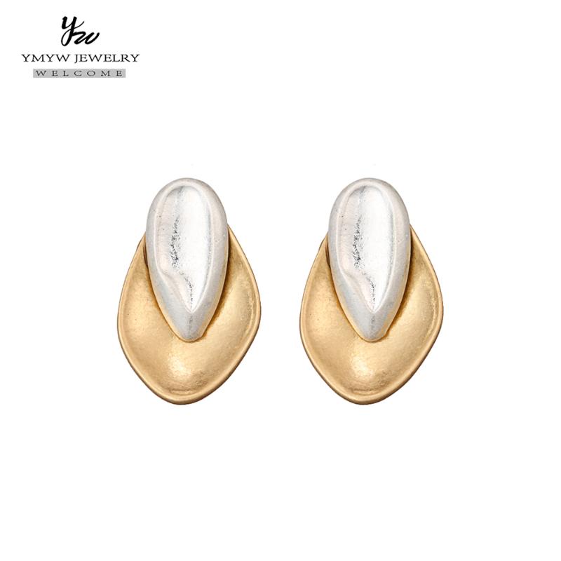 

YMYW Vintage Zinc Alloy Golden Stud Earrings 2020 Simple Fashion Geometric Charm Korean Chic Earrings for Women Party Jewelry