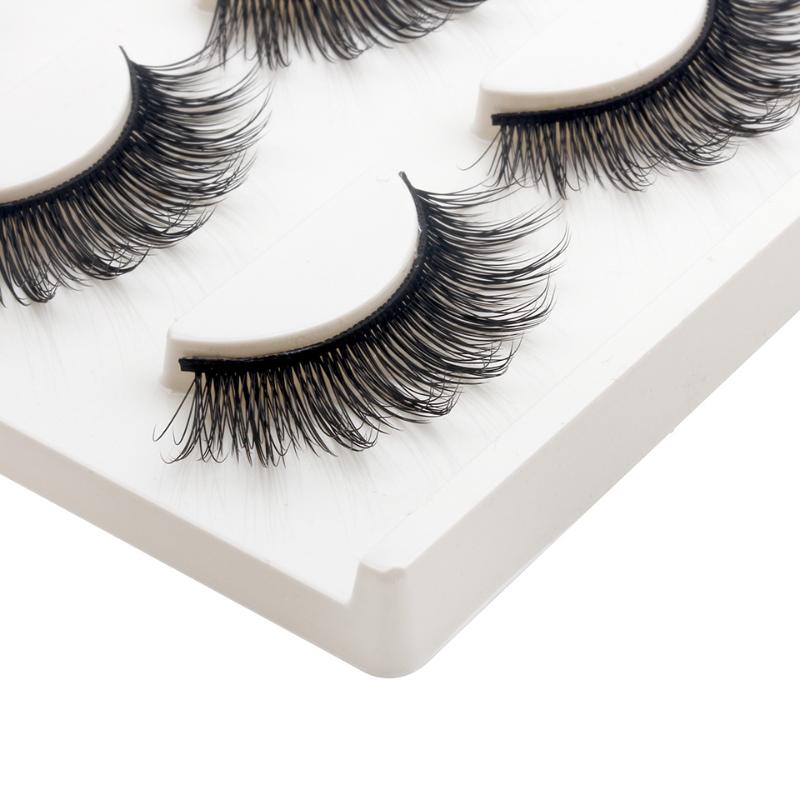 

NEWCOME 3D Mink Hair False Eyelashes Natural/Thick Long 3 Pairs Eye Lashes Makeup Beauty Extension Tools