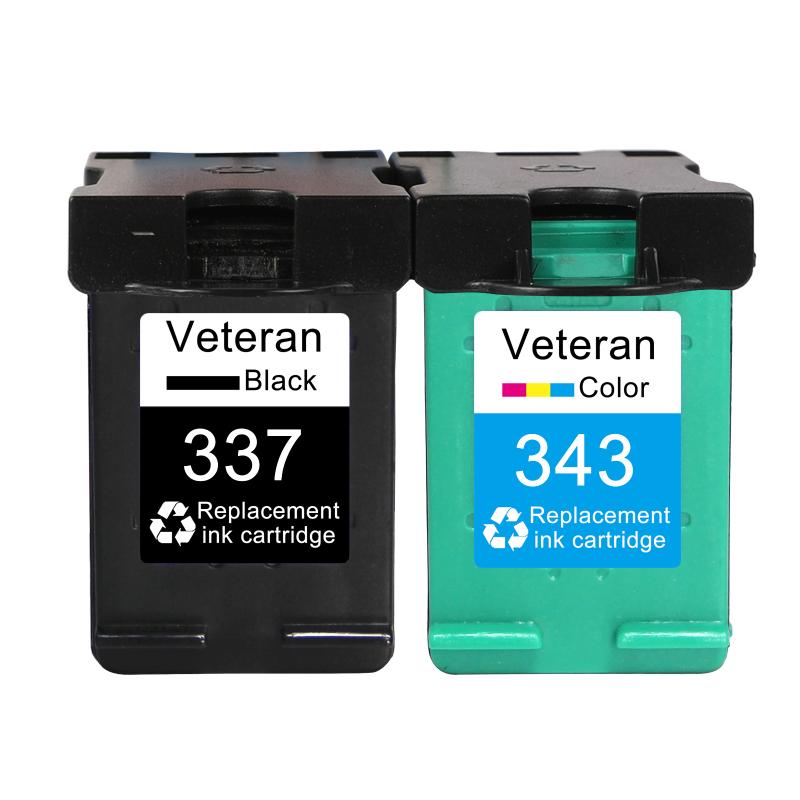 

Veteran 337 343 Ink Cartridges Compatible for 337 343 Deskjet 6940 6943 6980 6301 6304 6305 k7100 C4110 4140 4150 4180