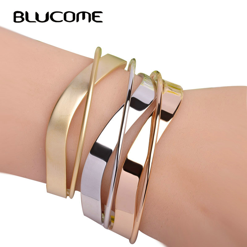

Blucome Fashion Small Size Rose Gold Color Bangles Bracelets For Woman Girls 2020 New Design Copper Jewelry Hand Accessories