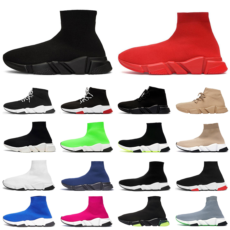 

cheap Speed Trainer men women sock shoes fashion sneakers Triple black white Red Beige clearsole yellow jogging walking casual sports shoe