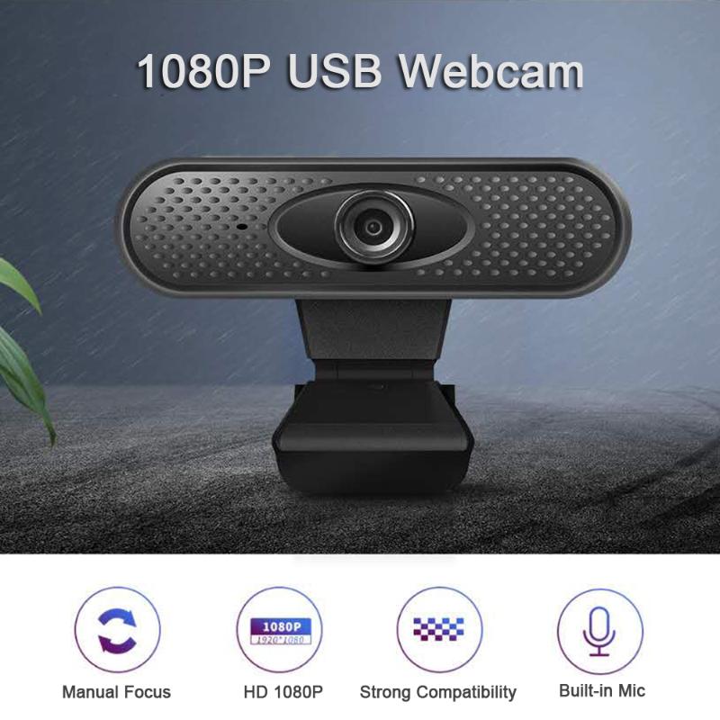 

New HD 1080P USB Webcam Computer Web Camera Built-in Mic Drive-free Web Cam for Laptop Desktop PC 720P USB Webcam for Meeting