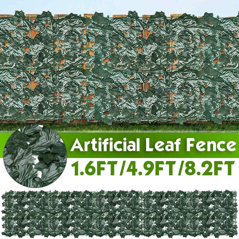 

Artificial Leaf Fence Screen Privacy Plant Leaves Wall Hedge Grass Synthetic Grass Artificial Turf Fake Lawn Outdoor, 0.25x0.5m