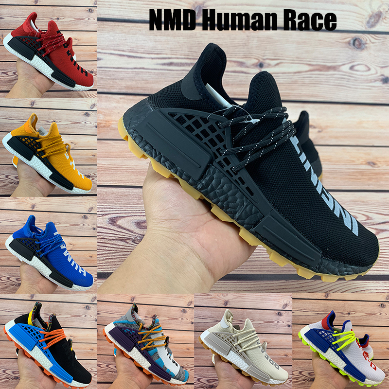 

With Box NMD Human Race Hu Trail running shoes pharrell williams infinite species BBC scarlet oreo yellow mens women sneakers trainers, Emerald