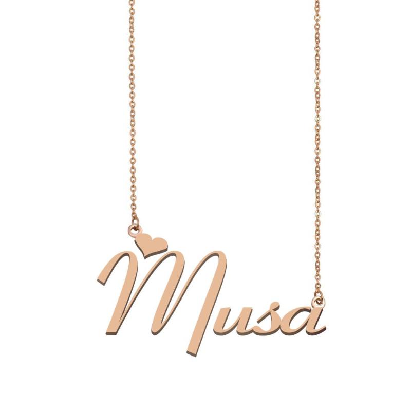 

Musa Name Necklace , Custom Name Necklace for Women Girls Best Friends Birthday Wedding Christmas Mother Days Gift