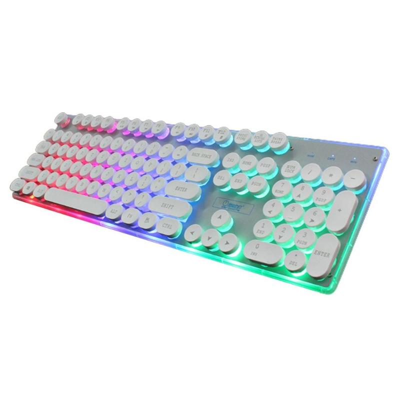 

Retro Mechanical Keyboards Computer Notebook Professional Esports Gaming Keyboard with LED Backlight Keyboard For PC Gamer