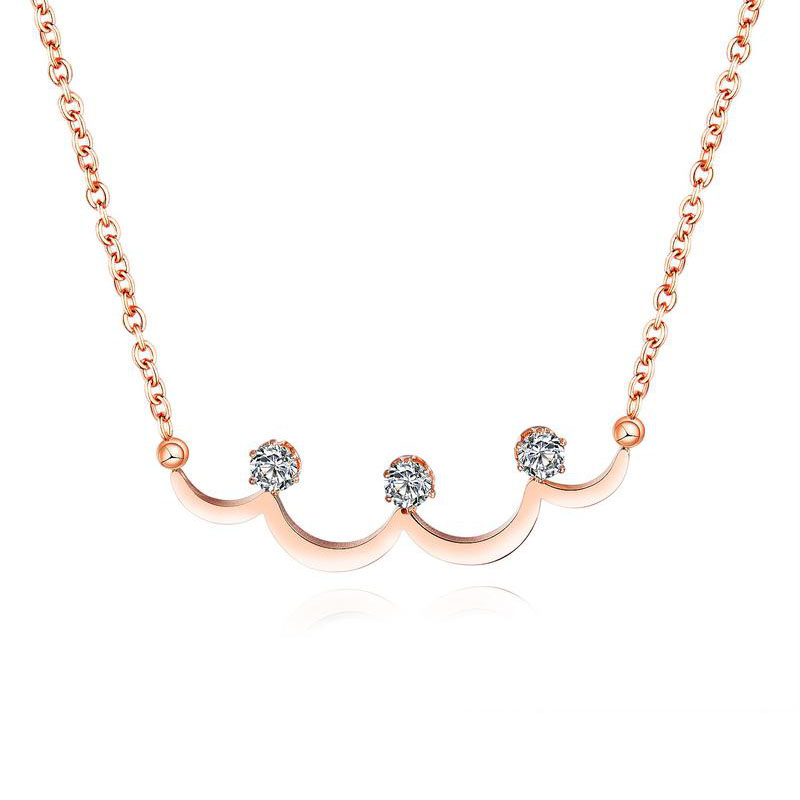 

2020 Fashion Jewelry Chain Necklaces Stainless Steel Simple Personality Set Zircon Necklace Jewelry Fashion Bijoux Friend Gift