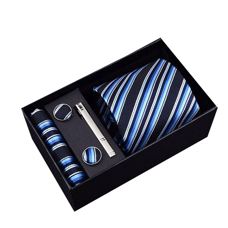 

Vangise Gift box Packing Striped Tie Luxury Silk Ties for Men 145cm long High Quality Mens Ties Cravata 8cm Wide Male Neck Tie
