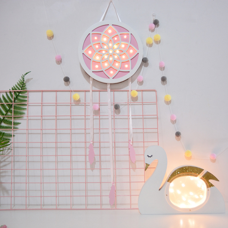 

Wooden Table Lamp Swan Shape Lantern LED Night Light For Children House Bedroom Decoration Cartoon Decorative Lights Gift