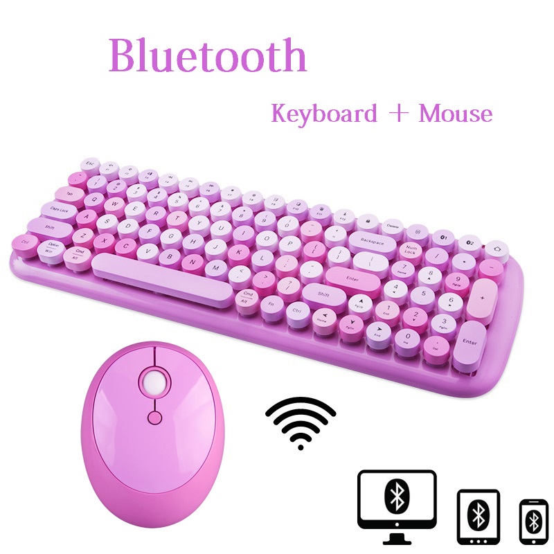 

Bluetooth 4.0 Plus 2.4GHz Wireless Keyboard and Mouse Sets for Tablets Mobilephone Notebook Dual Mode Keyboard with 1600dpi Mice