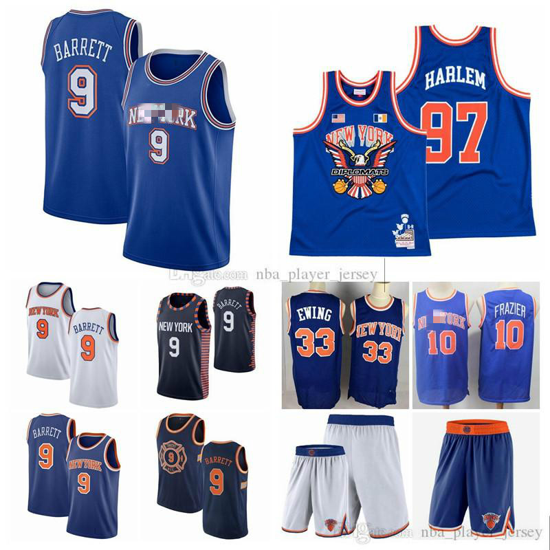 

Men Youth New York Knicks 9 RJ Barrett 97 Harlem 33 Ewing 10 Frazier 2019/20 City Player Jersey, Multi