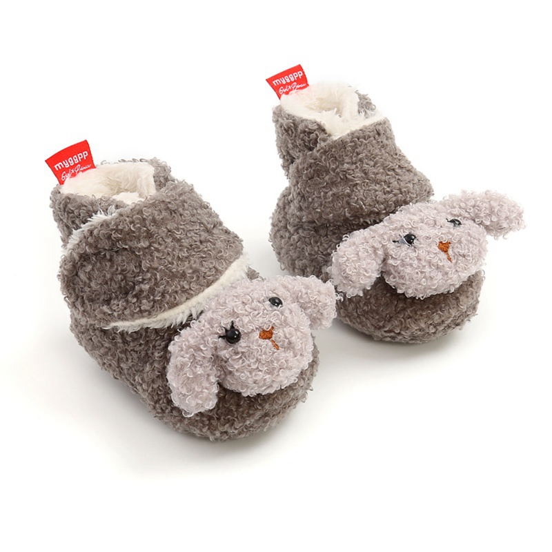 

Newborn Cute Baby Girls Princess Winter Puppy Fur Boots First Walkers Non-slip Soft Soled Infant Toddler Kids Footwear Shoes