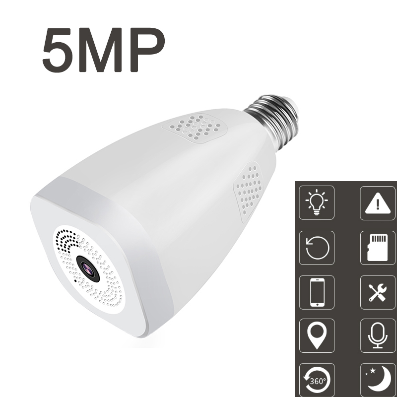 

1080P Wifi Panorama Camera Security Lamp Panoramic Bulb CCTV Video Wireless Ip Camera Surveillance Fisheye HD Camera