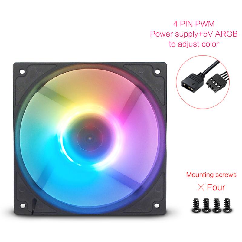 

FANNER B120 ARGB fans colorful silent LED Computer Case CPU Cooling fan with 120mm 4pin PC Computer Water cooled radiator fan