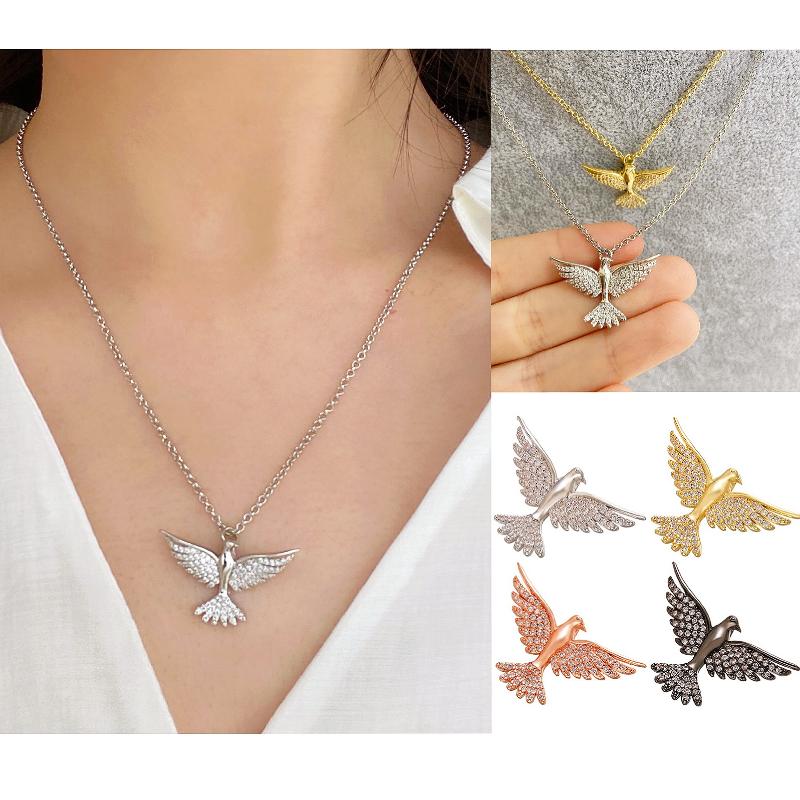 

HECHENG CZ eagle necklace wholesale gold silver color animals copper cool fashion necklace for women gift party VD660