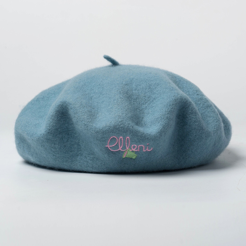 

2020 Autumn Winter Women Wool Beret Vintage Berets Hat Lady Girls Bonnet Solid Warm Walking Hats Female Painter Cap French Hat, Black