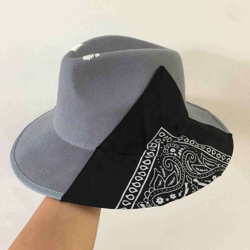 

Fedora New winter panama cat British wind wool hat female han edition Sir Upon fashion hat personality design men and women, Black