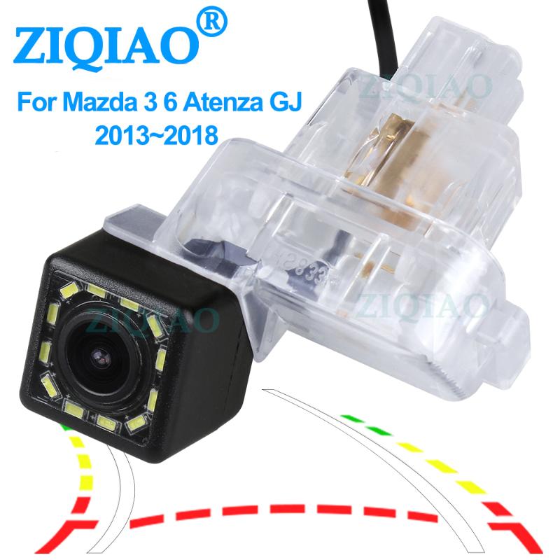 

ZIQIAO for 3 6 Axela BM Atenza GJ CX-4 License Plate Lights Dynamic Trajectory Parking Monitor Reverse Camera HS056D car