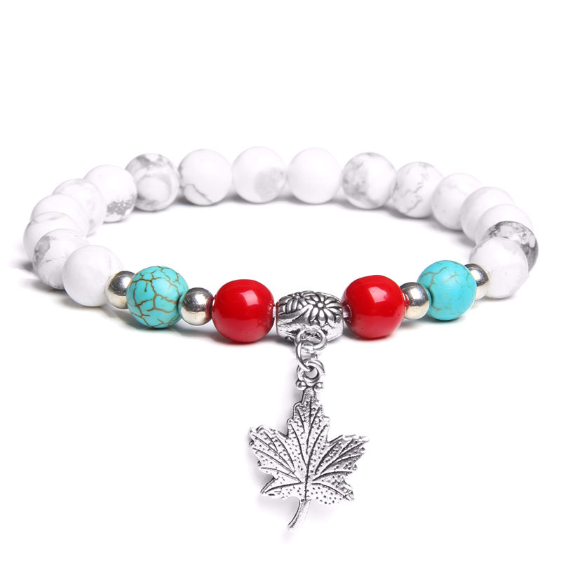 

High Quality Natural Turquoises Stone Bracelet Homme Femme Charms 8MM Men Strand Beads Yoga Pendant Women Bracelets