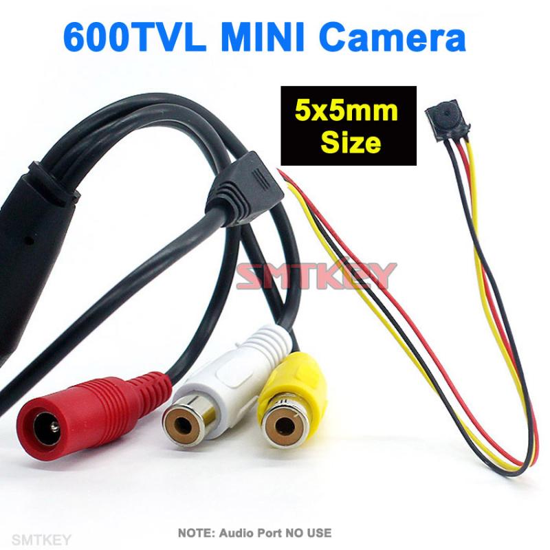 

SMTKEY Analog Camera 600TVL micro mini Smallest Camera color image 5x5mm size support tv or monitor view directly