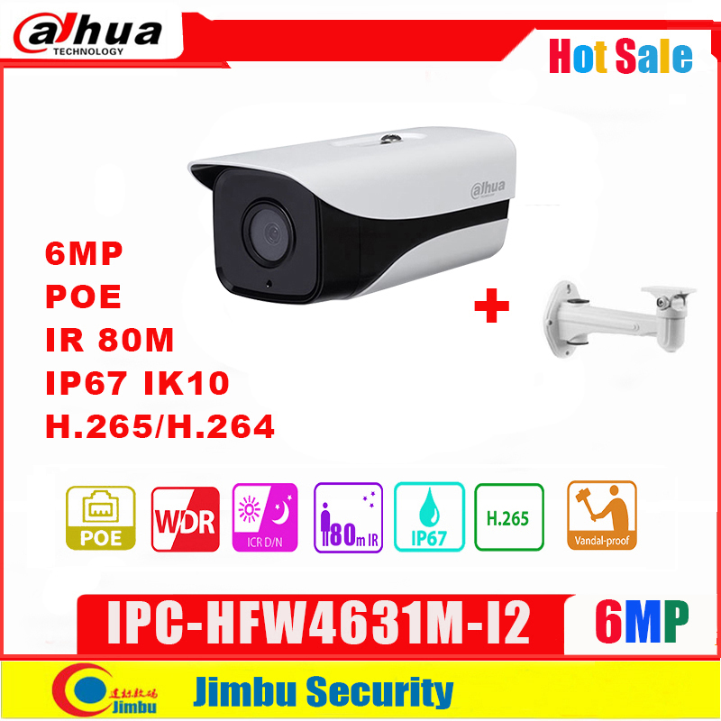 

Dahua IP Camera 6MP IPC-HFW4631M-I2 POE IR80M WDR 3DNR AWB AGC H.265 / H.264 IP67 multi-language Multiple Network Monitoring