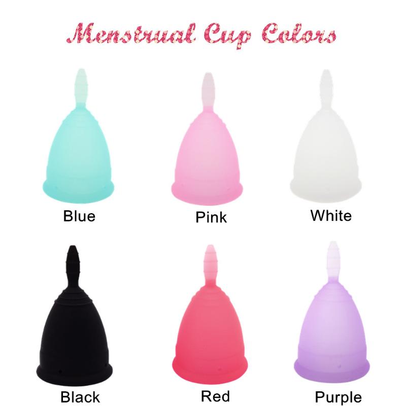 Colorful Reusable Grade Collector Menstrual Silicone with Sterilize Cup Women's-image-581427478