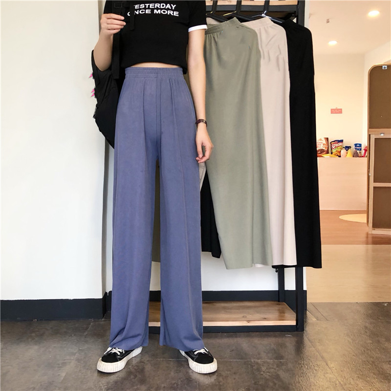 

Sweatpants Women Clothes Pants Streetwear 2020 Summer Fashion Korean Style Wide Leg Harajuku Baggy Black High Waisted Vintage, Beige