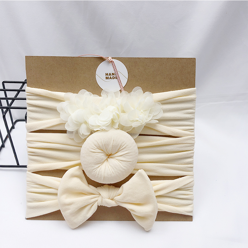 

3Pcs/Lot Solid Color Round Ball headband Handmade Baby Girls Headband Infant Toddler Head Wrap Accessories 0-4years, Color 6