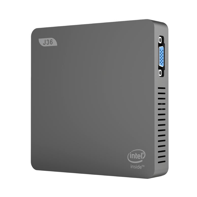 

J36-V Mini PC Windows 10 computer Intel Celeron J3160 quad core 1.6GHz up to 2.24Ghz 4GB+64GB Expandable 1TB SSD 2.4GHz/5.8GHz WiFi BT4.0