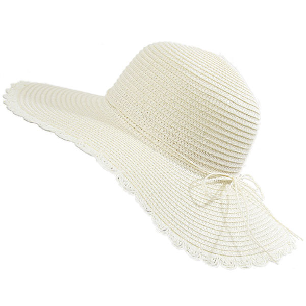 

Fashion Straw Sun Hat Female Large Wide-Brimmed Hat With Bow Summer Vacation Beach, Navy blue