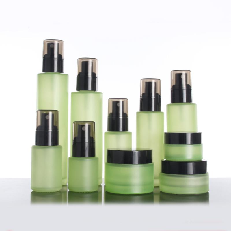 

40ml Green Frosted Lotion/Spray Pump Bottle,Serum Dispenser Bottle