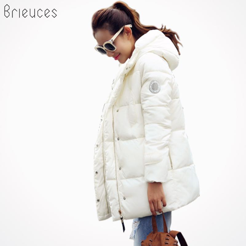 

Brieuces 2020 wadded jacket female new winter jacket women down cotton slim parkas ladies winter coat plus size S-XXXL, Ivory
