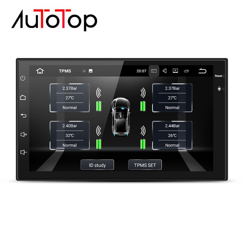 

AUTOTOP Car TPMS Wireless Tire Pressure Monitoring System with 4 External Sensors Type Pressure Gauge