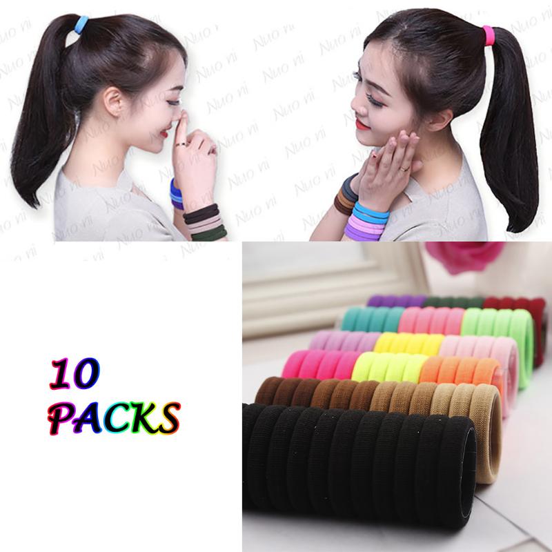 

10pcsXGirls Elastic hair accessories for kids Black White Rubber Band ponytail holder Gum For Hair ties scrunchies haarband G924