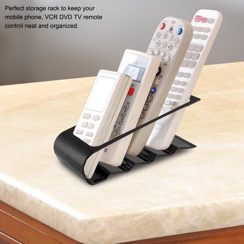 

Desktop Plastic Phone VCR DVD TV Step Remote Control Holder Storage Rack Organizer
