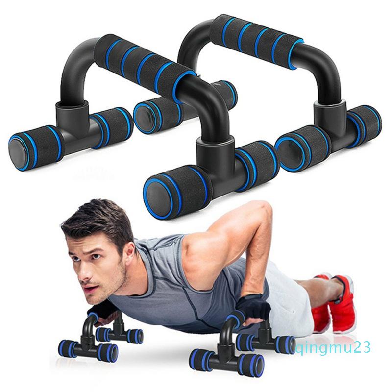 Wholesale-H Shape Fitness Push Up Bar Stands Bars for Building Chest Muscles Gym Home Exercise Training Push-Ups Fitness Equipments-image-582848349