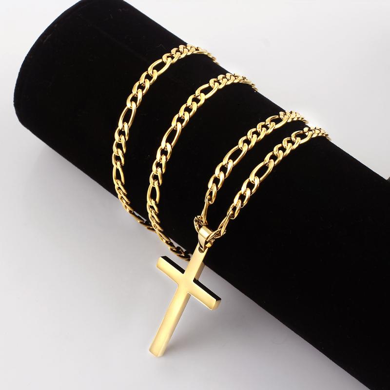 

Hip Hop Men and Women Cross Pendant Necklaces, European and American Fashion Hot-selling Stainless Steel Pendant Necklace