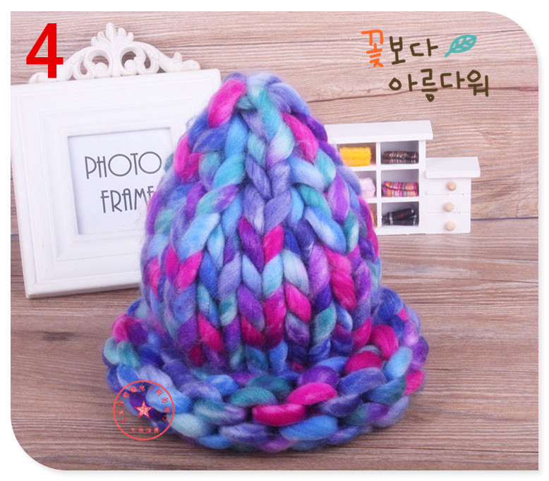 

2020 Women Knitted Winter Hats Twist Thick Warm Women Cap Large Knitted Coarse Lines Cable Hats For Beanie Skully Female, Blue