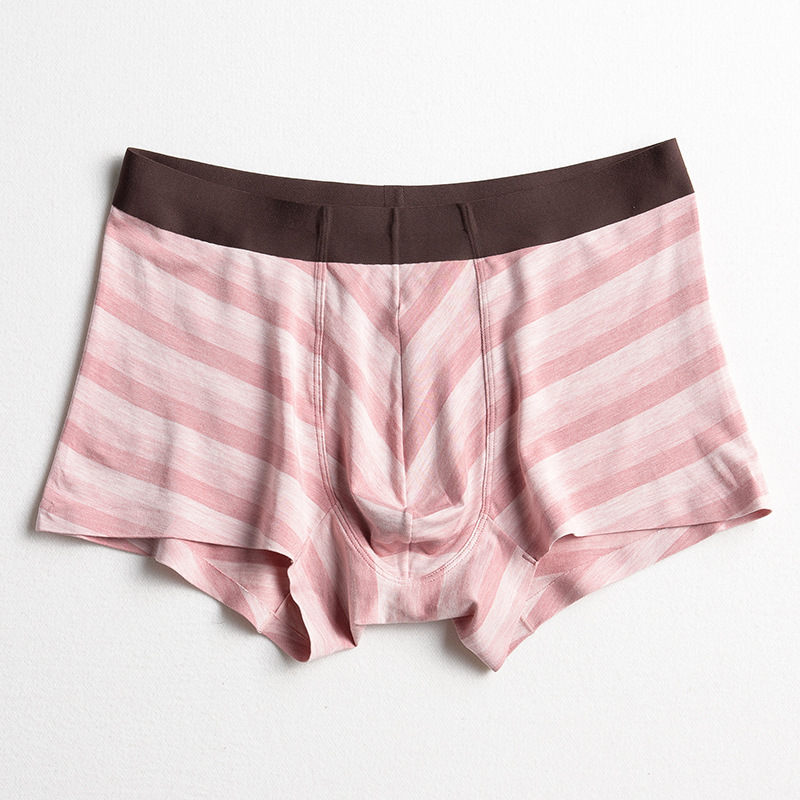 

Men Striped Mid Rise Boxer Gay Underwear Large Size 3XL Modal Cueca Boxer Shorts Calzoncillons Hombre Men Underware Pink Panties, Blue