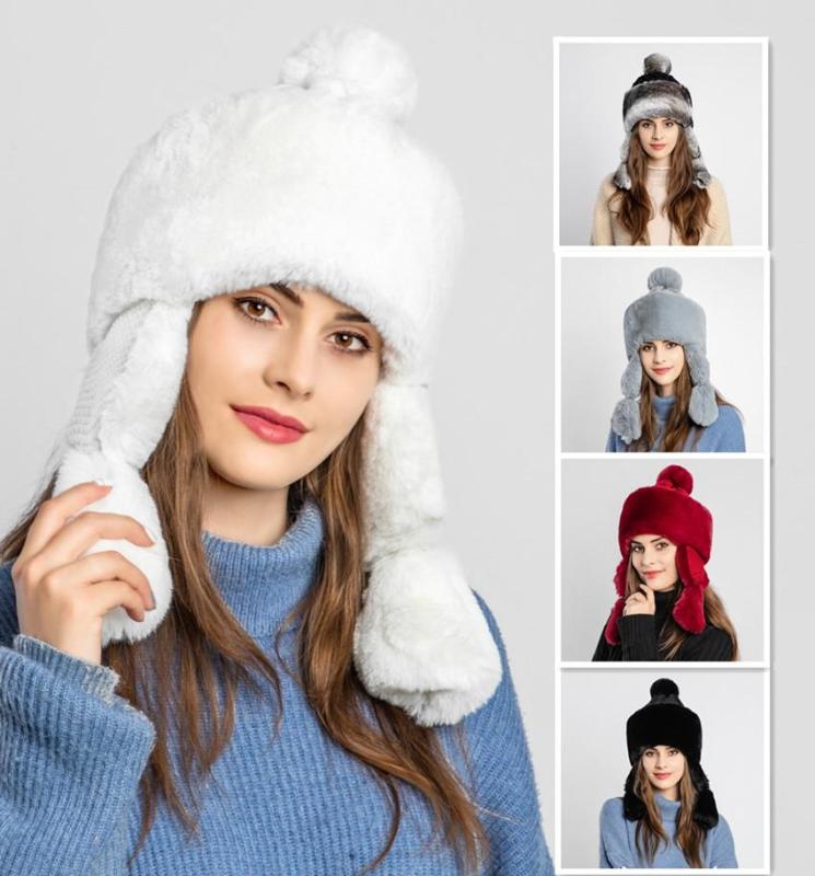 

Retro Fur Hat For Women Luxury Fur Cap Thickenning Winter Warm Covered Ears Gorras Female Outdoor Chapeau 2020 Bomber Hat, Red