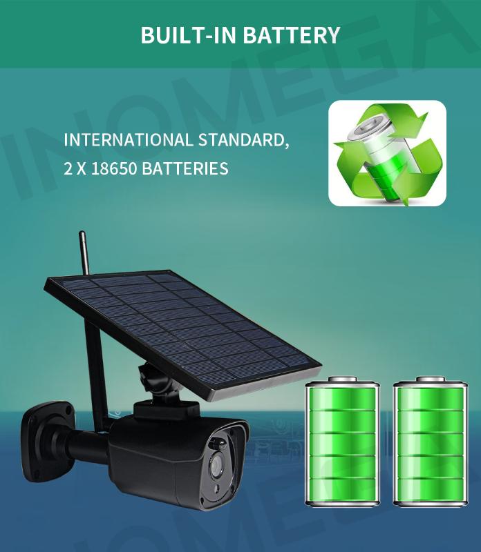 

INQMEGA Solar Wifi Camera 1080P Waterproof Wireless Security Camera IR Night Vision Solar Power HD