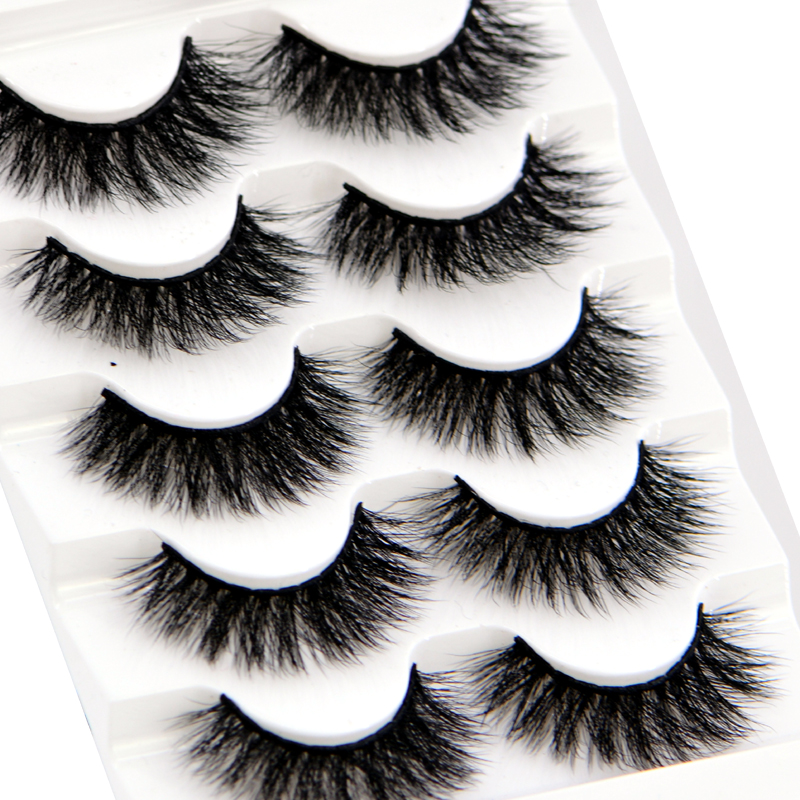 

NEW 5pair Mink Eyelashes 100% Cruelty free Handmade 3D Mink Lashes Full Strip Lashes Soft False Eyelashes Makeup