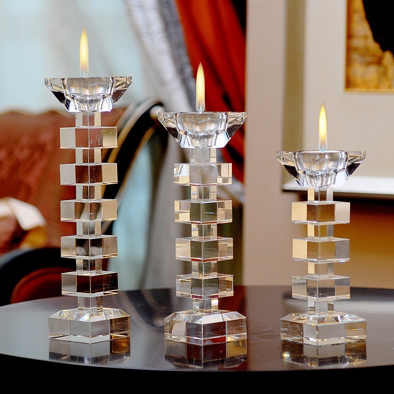 

Europe Style Crystal Candlestick Religious Candle Holder Tealight Wedding Decor Centerpieces Crystal Candlestick lw561133py