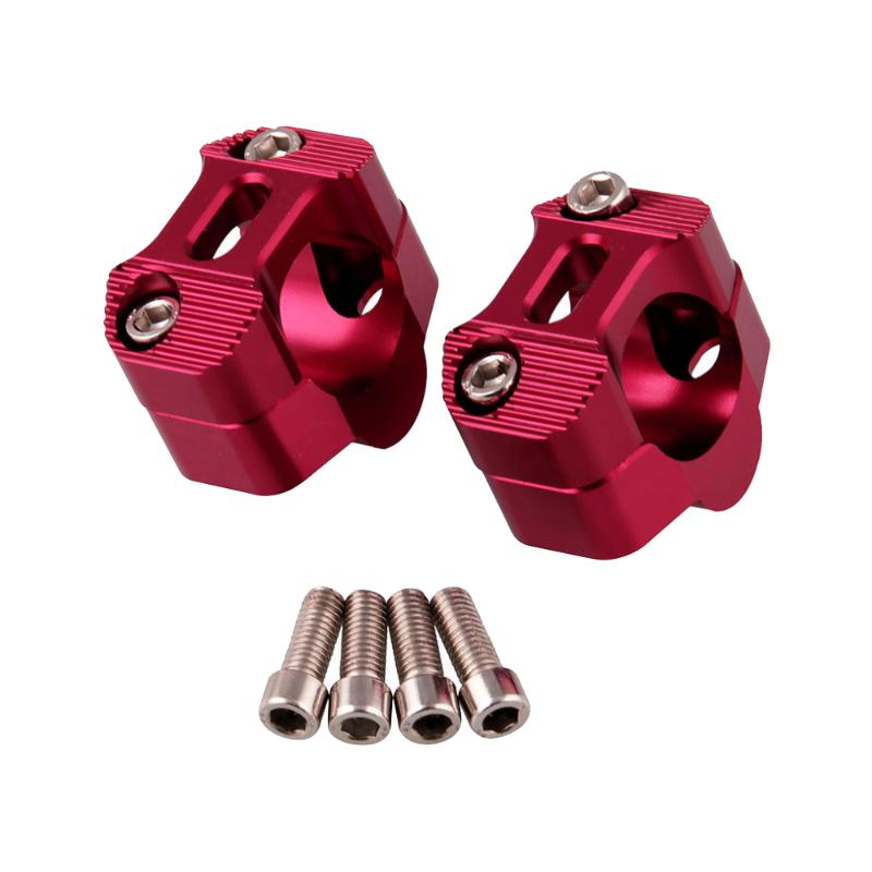 

1 1/8" CNC Aluminum Handlebar Risers 28mm Adjustable Fat Bar Clamps Universal For EXC YZF CRF KLX Dirt Pit Bike Motorcycle