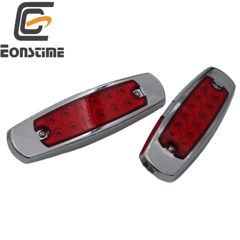 

Eonstime 2pcs 12V 12LED Side Marker Indicator Light Lamp Universal Truck Trailers Lorry Bus Light Clearance Lamp Amber White Red, As pic