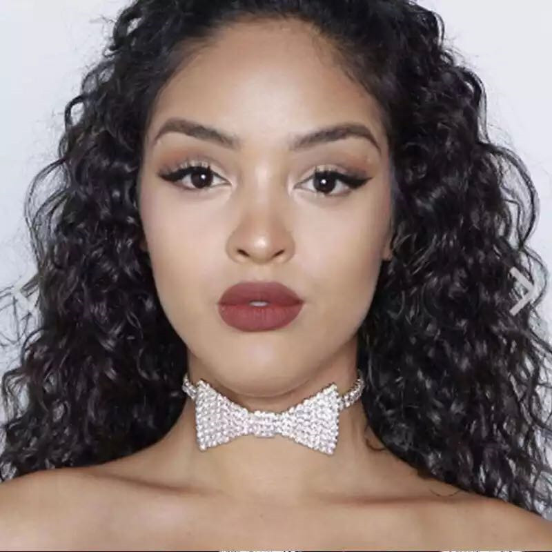

Luxury Rhinestone Bow Tie Gold Bridal Choker Necklace for Women Wedding Sexy Crystal Collar Necklace Fashion Jewelry Payty Gift