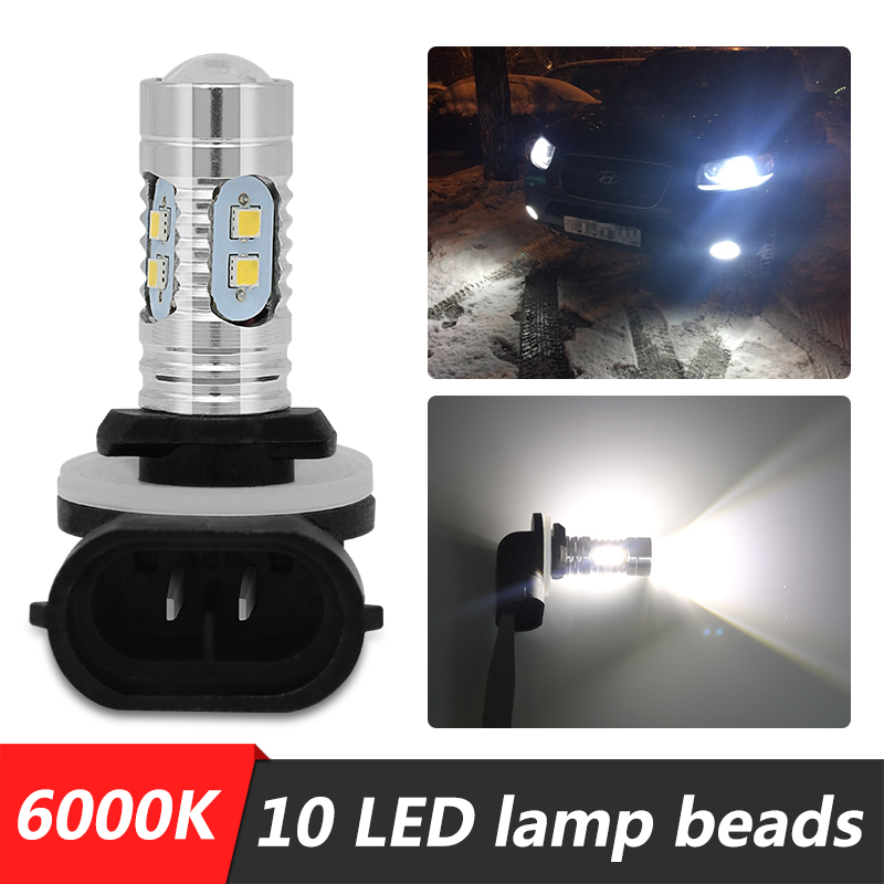 

2Pcs H27 /881/880 P13W Led Bulb PSX26W H27W 6500K White Car auto Fog Light Driving Day Running Lamp 12V/24V For
