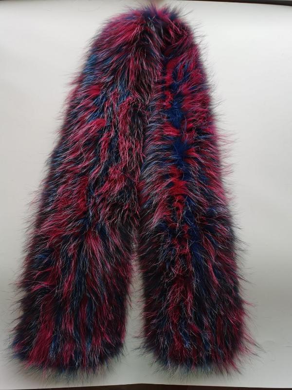 

Fur Scarf Women Real Fur Neckerchief Winter Warm Scarves Fluffy Soft L'170cm